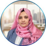 Portrait of Nazma Akter, Co-Founder and CFO of NazManir Digital, overseeing financial strategy and business operations.